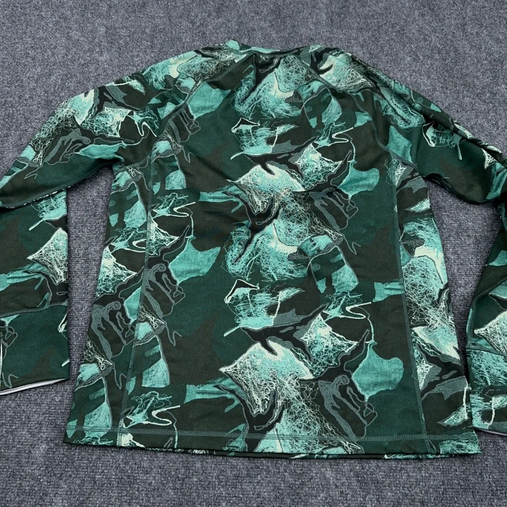 The North Face Winter Warm Essential Crew Mens L Green Lichen Camo‎ Base Layer
